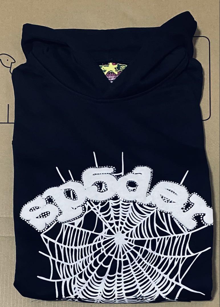 【Sp5der Hoodie Black/スパイダーパーカー 黒】