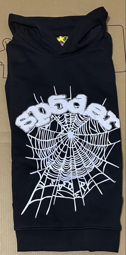 【Sp5der Hoodie Black/スパイダーパーカー 黒】