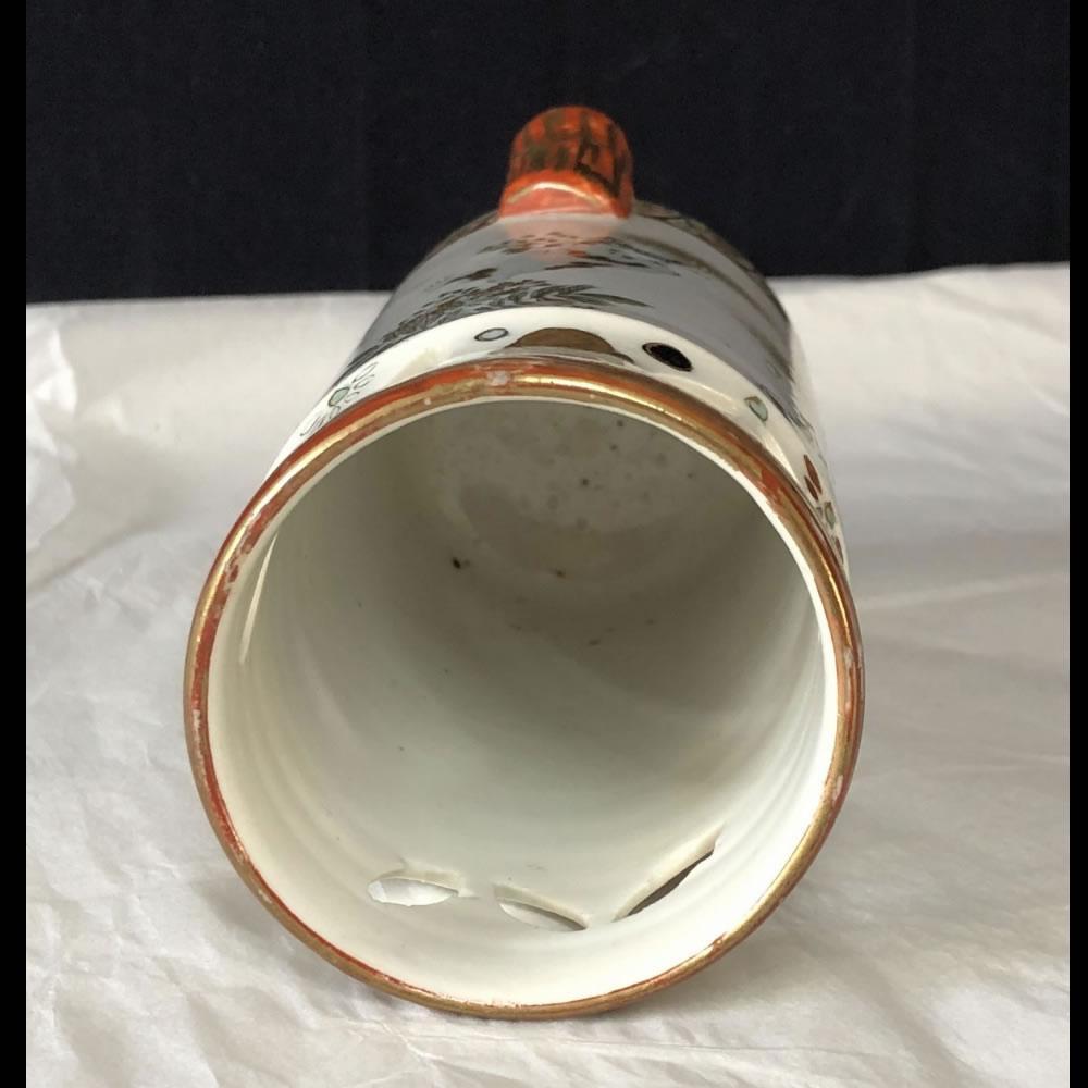 セール豊富な e1601 九谷焼 赤絵 筆筒 書道具 仔犬 色絵 筆立て yPK3W-m62945880113 国産最新品