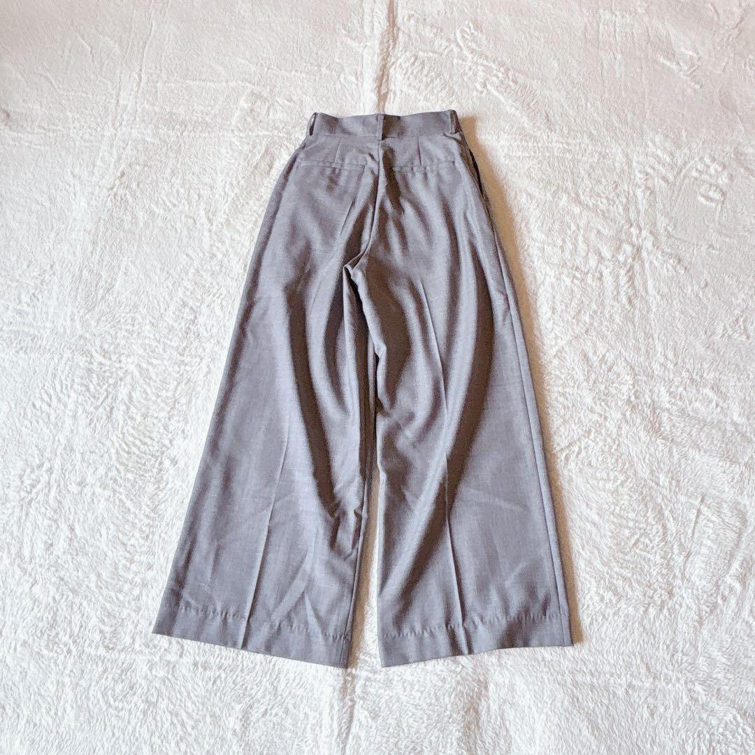 [新品]ドゥーズィエムクラス Tuck Wideパンツ グレー 34