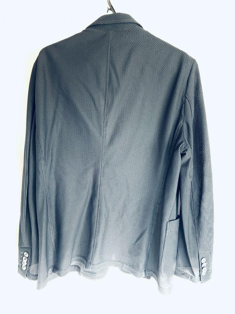 美品 GIORGIO ARMANI アルマーニ メッシュジャケット メンズ 黒