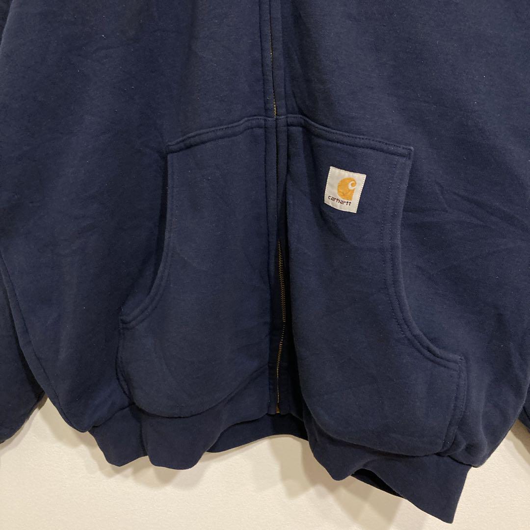 二枚まとめカーハート ワンポイントロゴパーカー L 90s刺繍古着希少