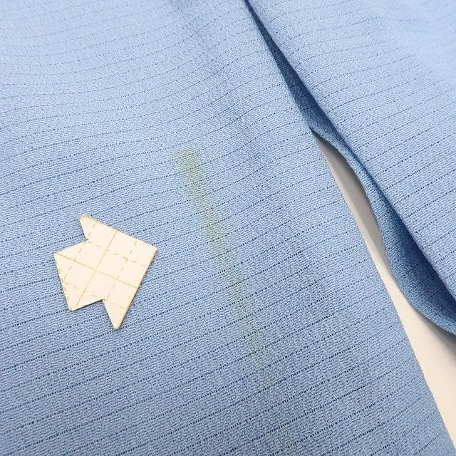 Y3580◆美品 絽 小紋 誂えポリエステル 手縫い仕立て 洗える夏着物