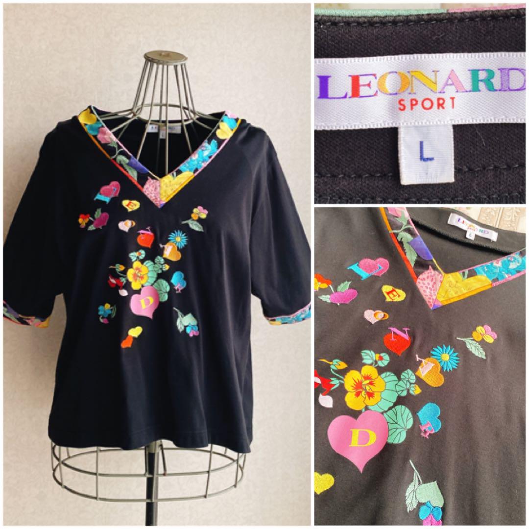 LEONARD/珍しいハート刺繍のカットソー