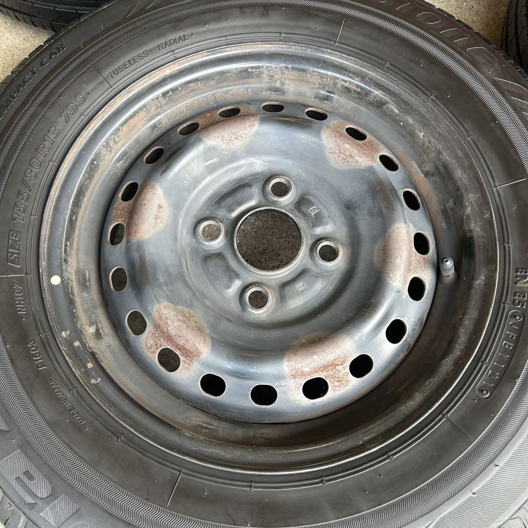 中古タイヤ＆ホイール 155/80R13ブリヂストン パッソ純正4本
