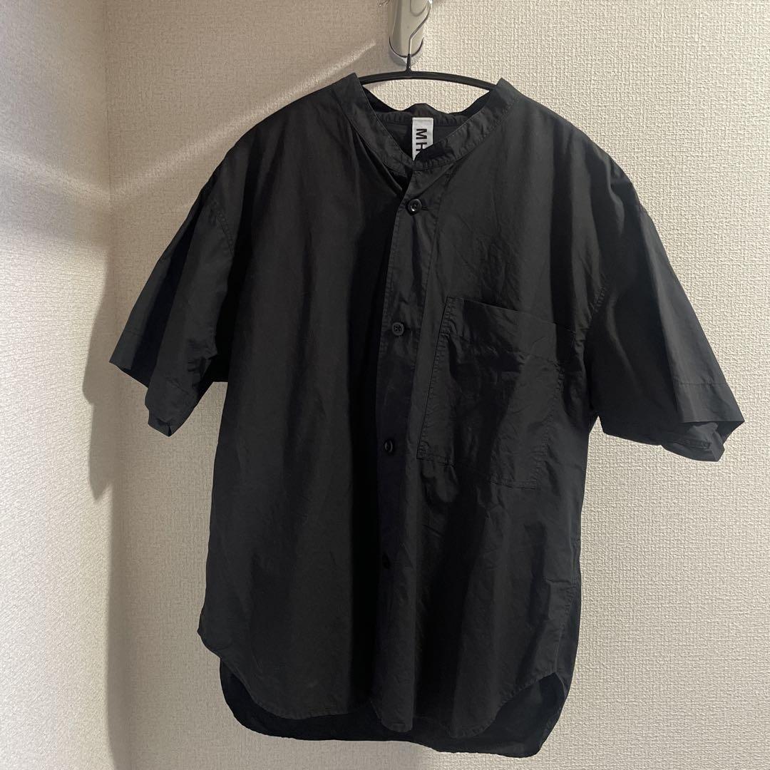 MHL. ブラック 半袖シャツ Sサイズ