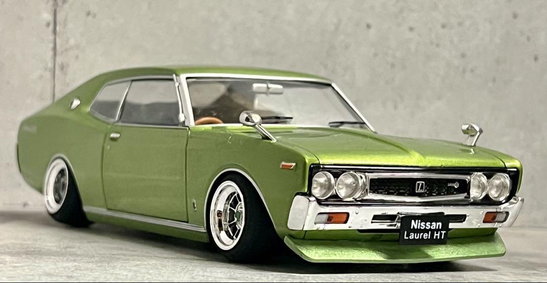 国産名車 1/24 ローレル カスタム ガレージ ジオラマ 旧車 ミニカー ZⅡ