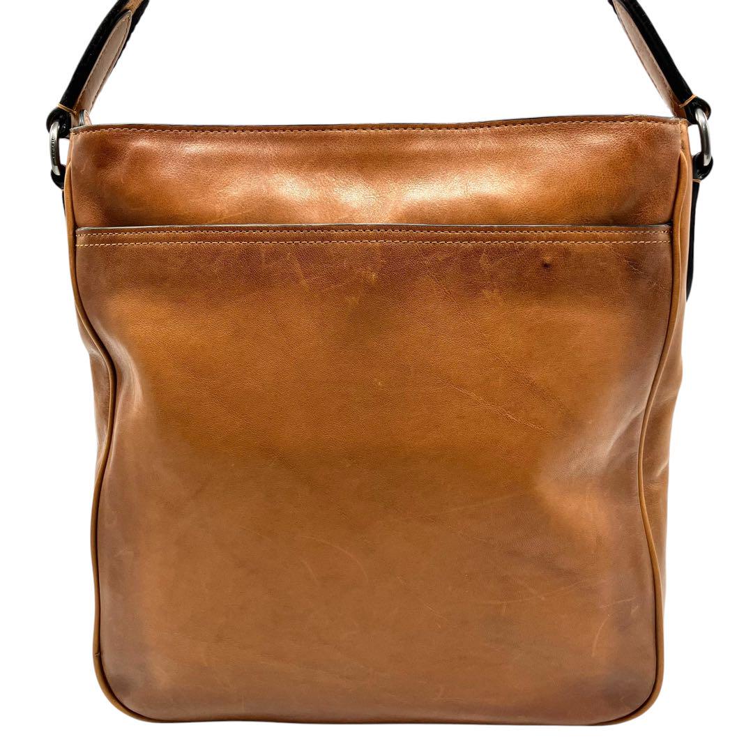 良品 1830 COACH メトロポリタン ショルダーバッグ レザー ブラウン