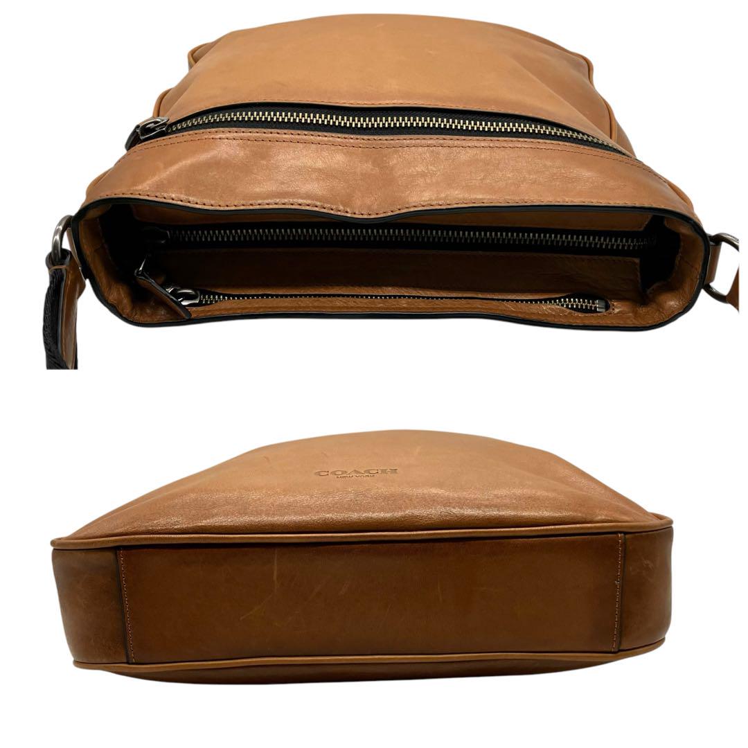 良品 1830 COACH メトロポリタン ショルダーバッグ レザー ブラウン