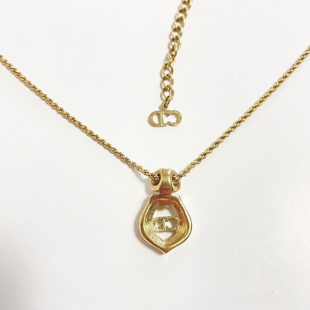 Dior ヴィンテージ ネックレス ゴールド Christian Dior（ヴィンテージ ディオール）CD ロゴ チャーム