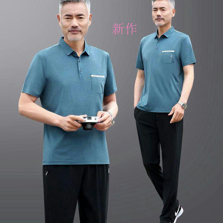 新品 アイスカジュアル男性夏速乾ズボン半袖Tシャツ@ 9SpOo-m62958831898 二点セット 安い最新品