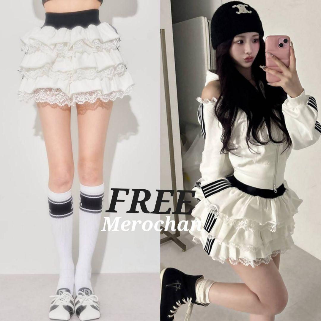 Darich スポーティラインフリルミニスカート ホワイト 新品