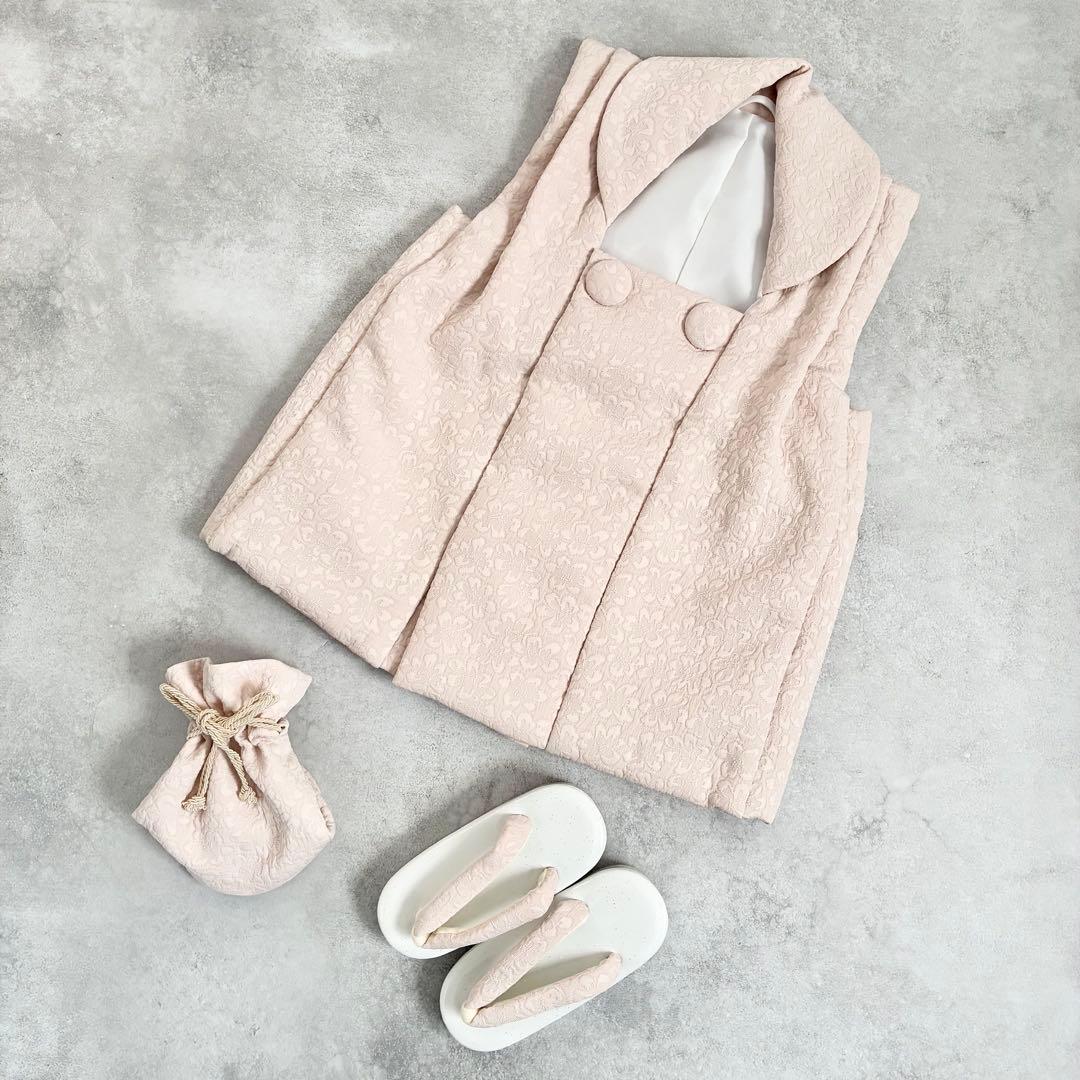 こだわり被布コート 巾着 草履セット 3歳用 七五三