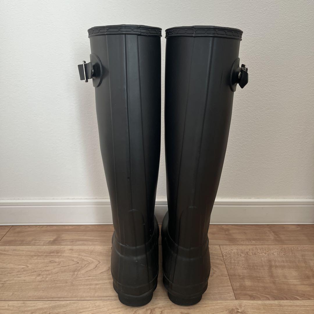HUNTER 長靴 UK 6 黒 バックル付き