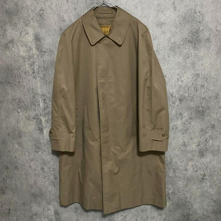 90s バーバリー　ステンカラーコート　ライナー付き　ノバチェック　古着　A1