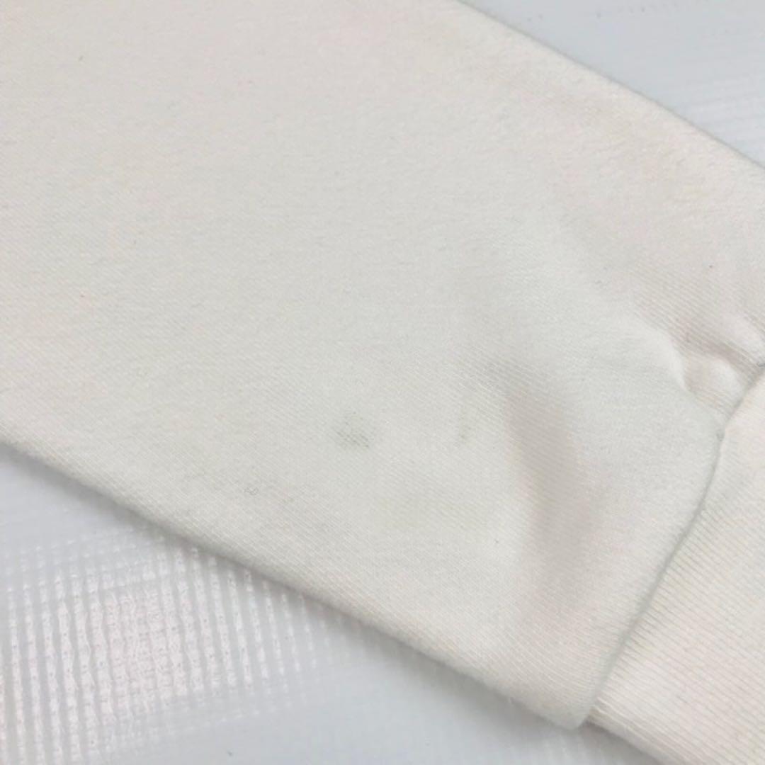 良品★モンクレール・ブランドロゴ刺繍ワッペン付き スウェット切替ダウン(L)