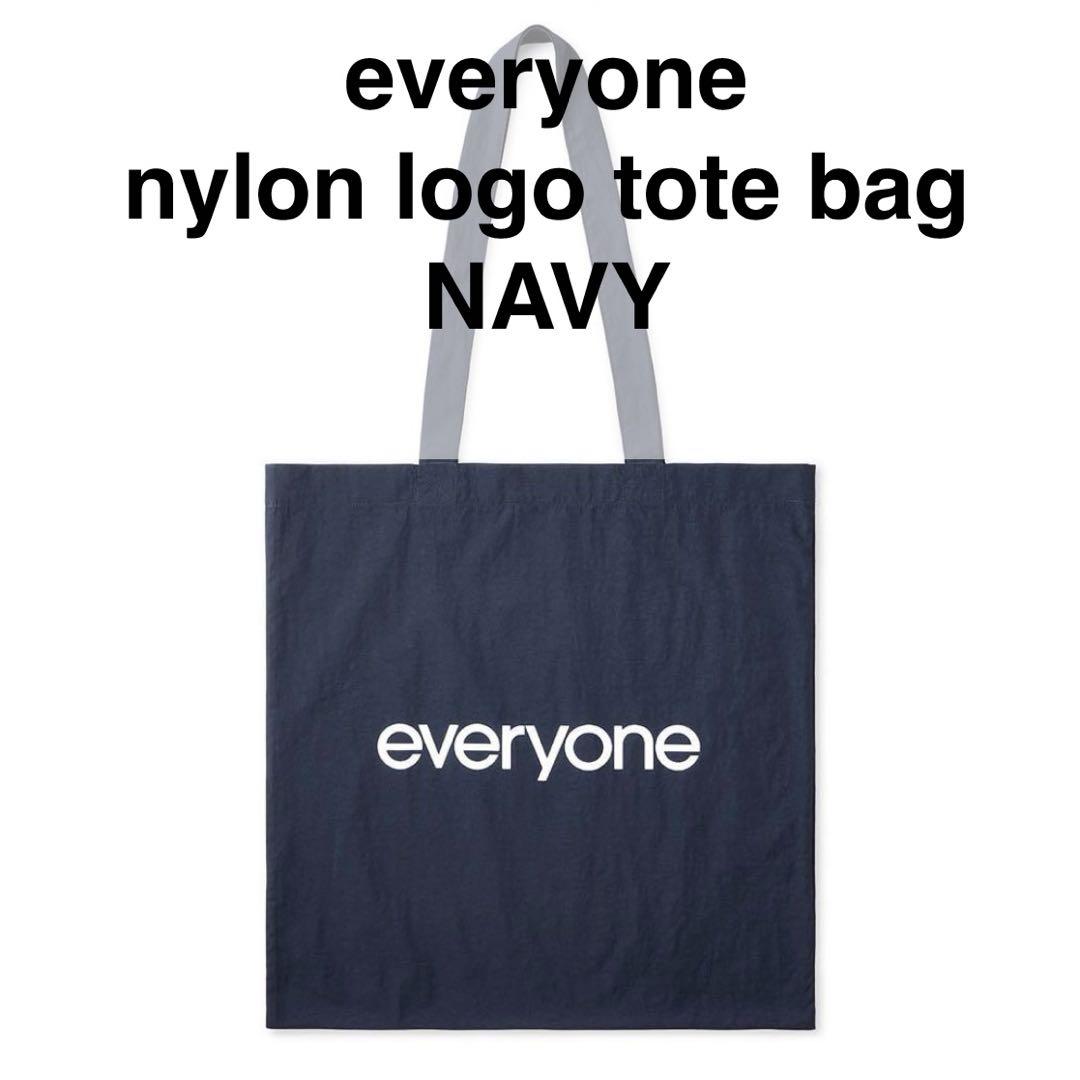 everyone nylon logo tote bag トートバッグNAVY - メルカリ