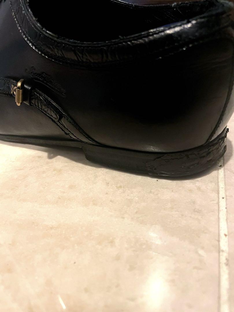 【本物】LOUIS VUITTON シューズ ビジネス ブーツ 黒【難有】