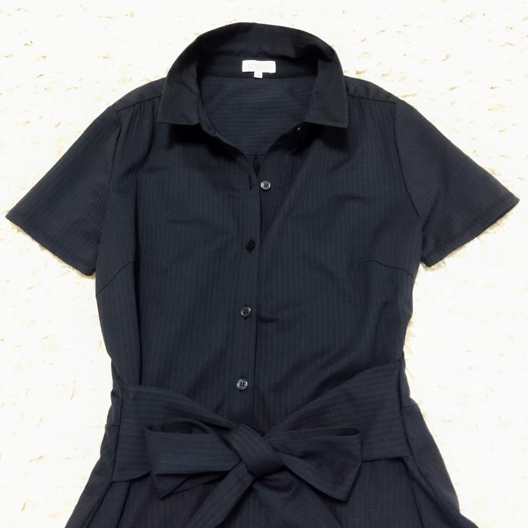 美品★マッキントッシュフィロソフィー ウエストリボン ワンピース 半袖 M 美品☆マッキントッシュフィロソフィー ウエストリボン