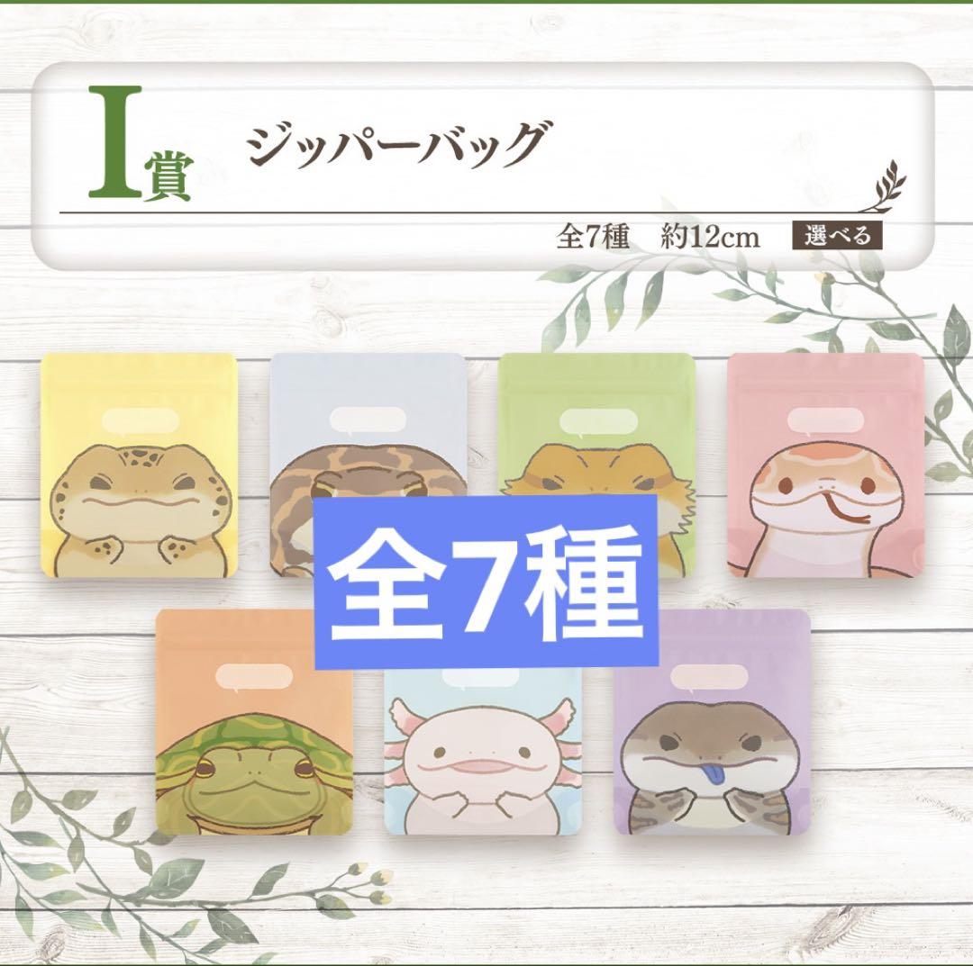 一番くじ 爬虫類＆両生類　vol.2 I賞 ジッパーバッグ　全7種
