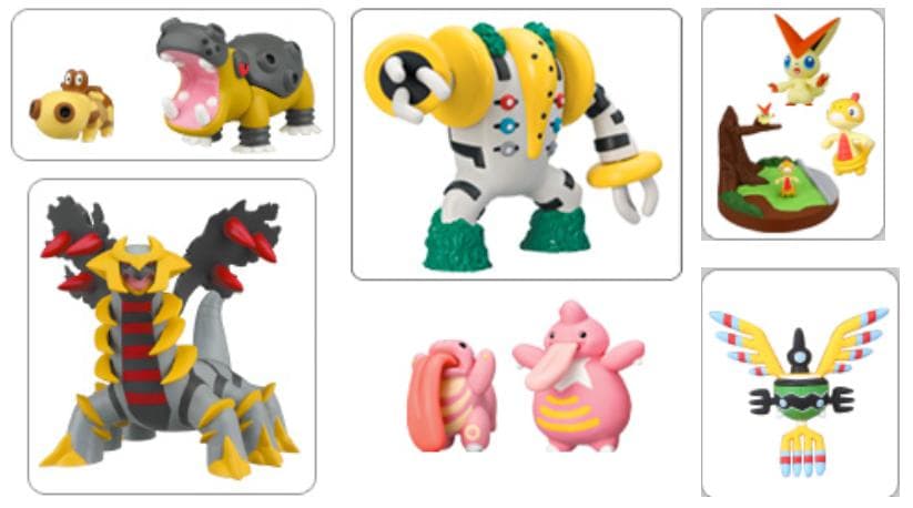 立体ポケモン図鑑シリーズまとめ６点セット レジギガス ギラティナなどポケモン／ポケットモンスター