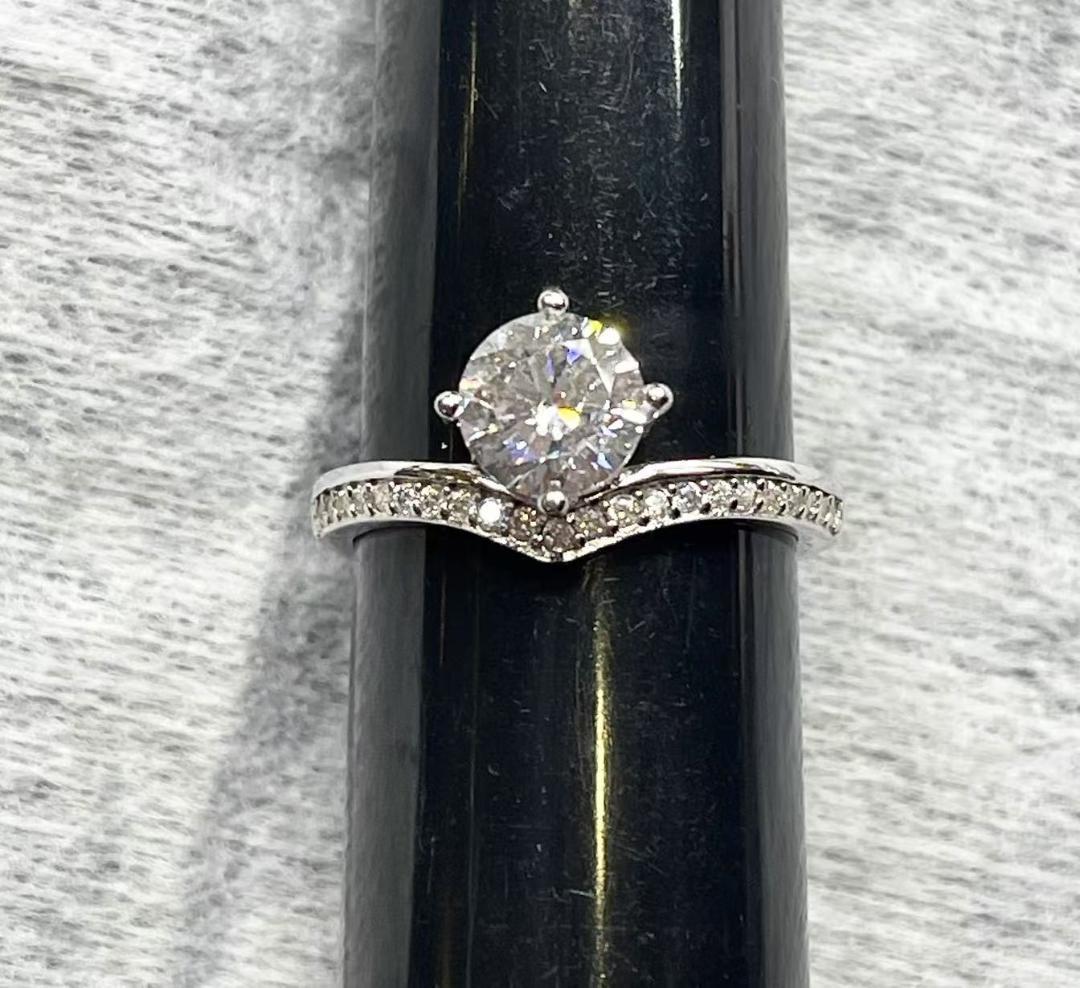 (断捨離) 金 K18 D1.00CT 刻印入り 天然 ダイヤモン ドリング