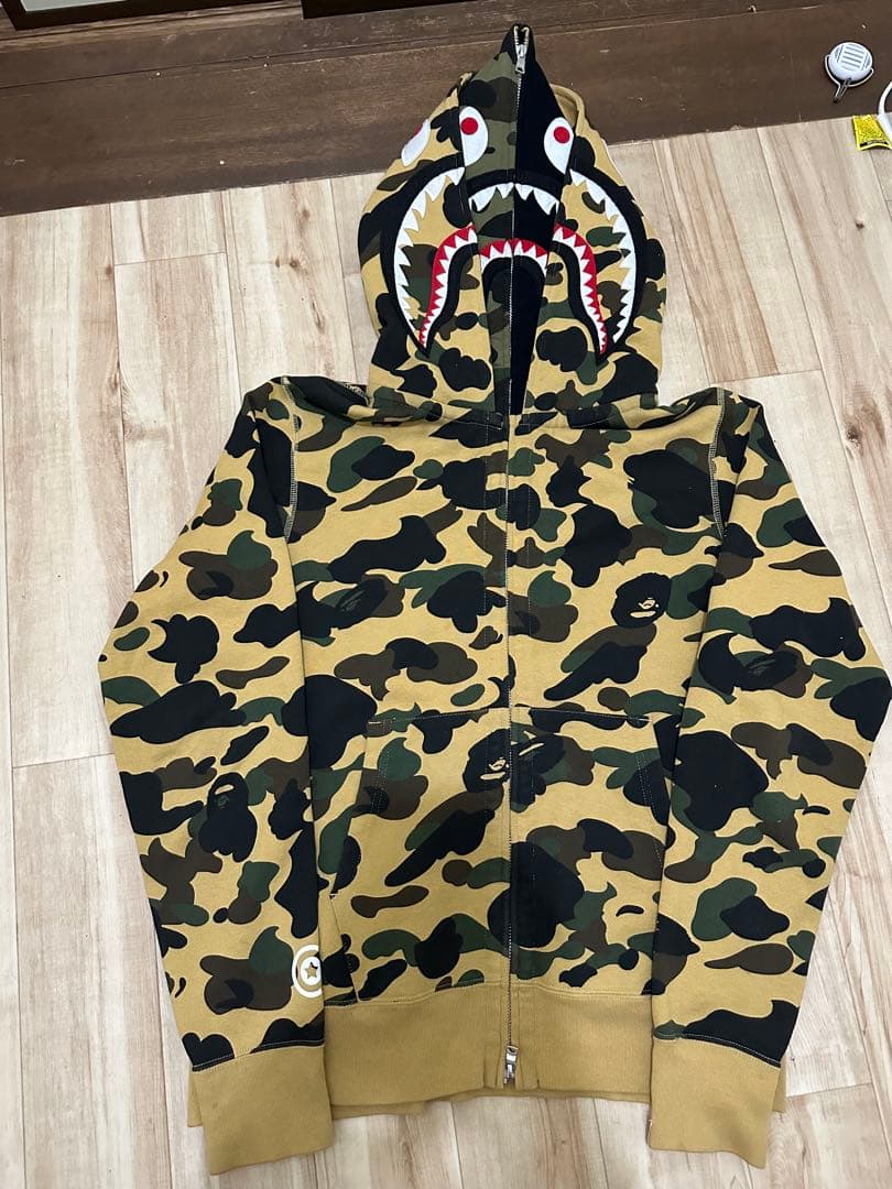 迷彩 シャークフードパーカー WGM刺繍