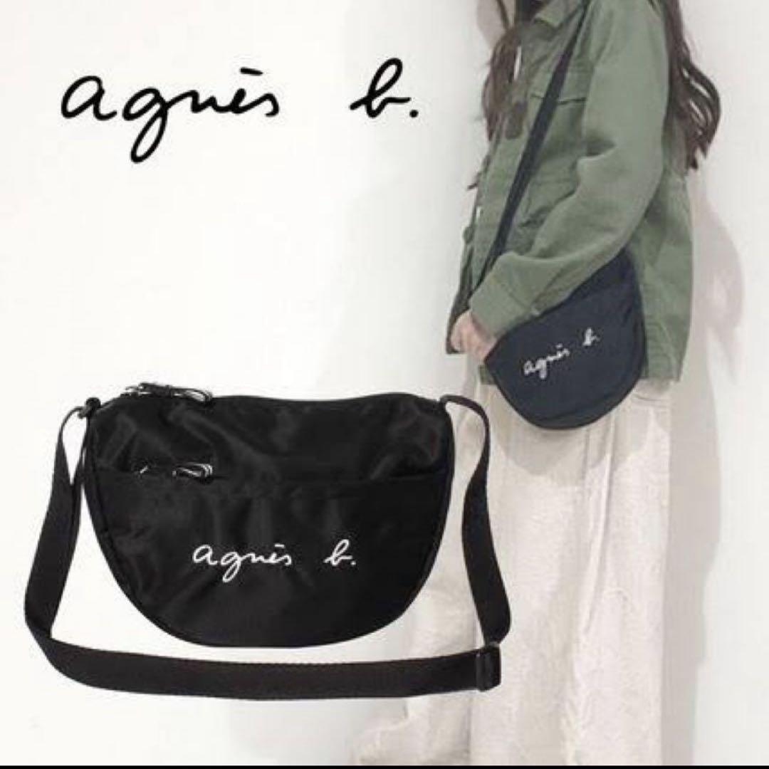 agnis b. ENFANT ブラックショルダーバッグ