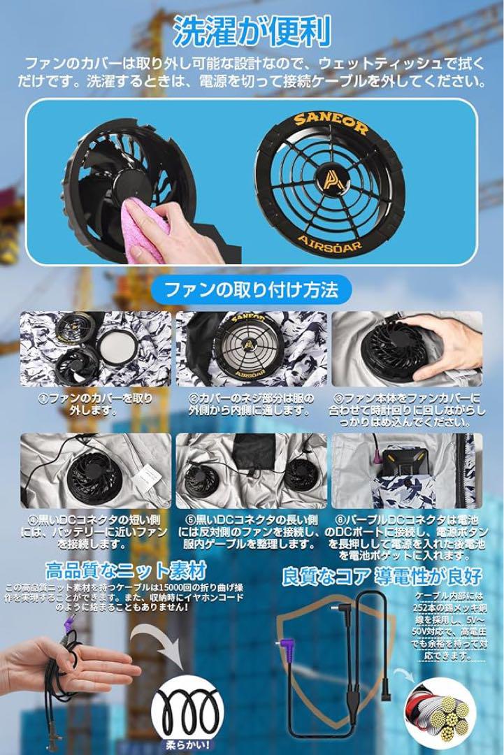 【新品未使用】ファンバッテリーセット 42V超高出力40500mAhバッテリー
