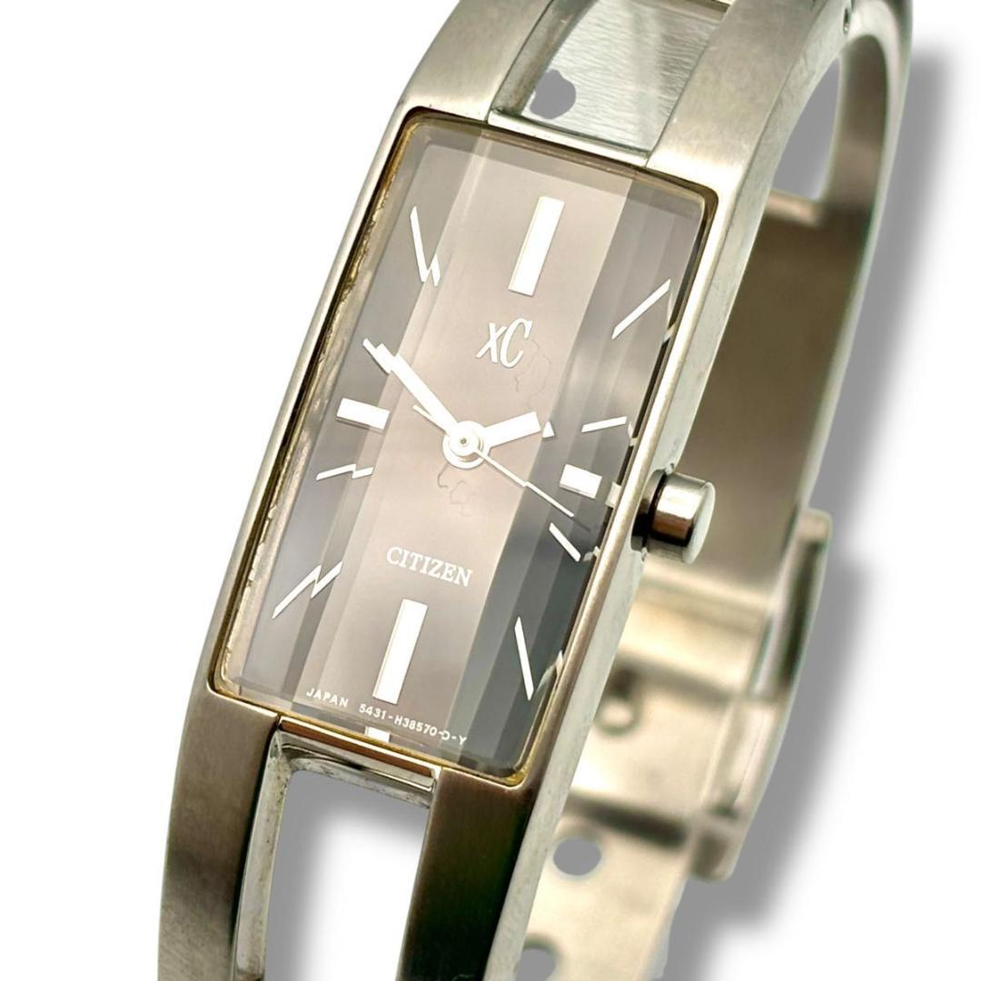稼働 シチズン クロスシー 腕時計 クオーツ レディース スクエア ダイヤカットxC