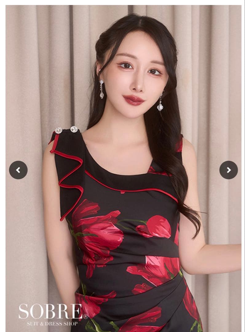 ソブレ ショルダーポイントミディアムワンピースM SUGAR MERCADOAVALIA_COM_BR