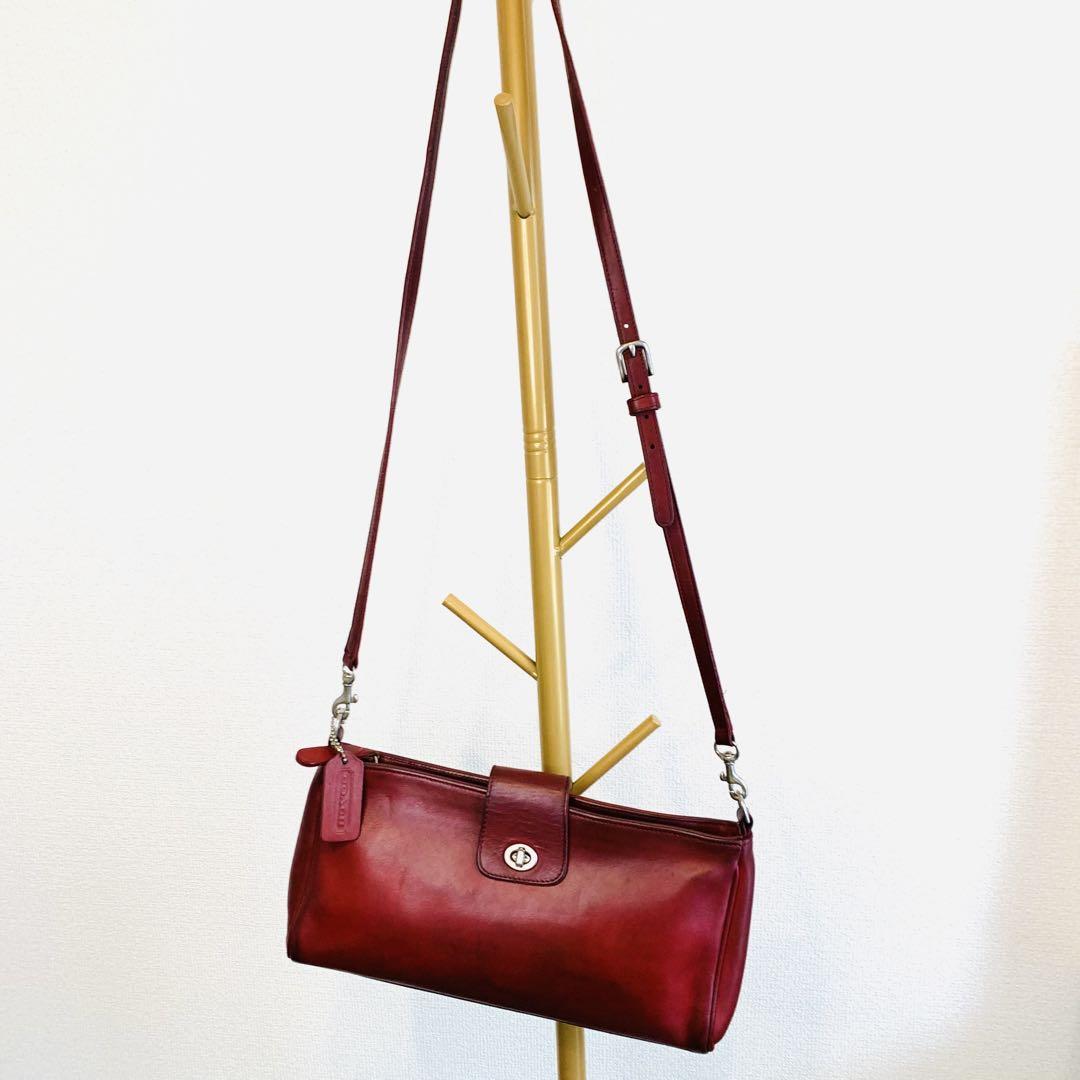 COACH オールドコーチ 9818 ショルダーバッグ ターンロック レッド COACH オールドコーチ 9818 ショルダーバッグ ターンロック
