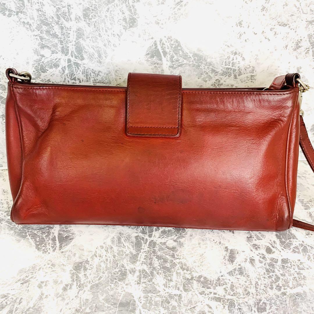 COACH オールドコーチ 9818 ショルダーバッグ ターンロック レッド COACH オールドコーチ 9818 ショルダーバッグ ターンロック