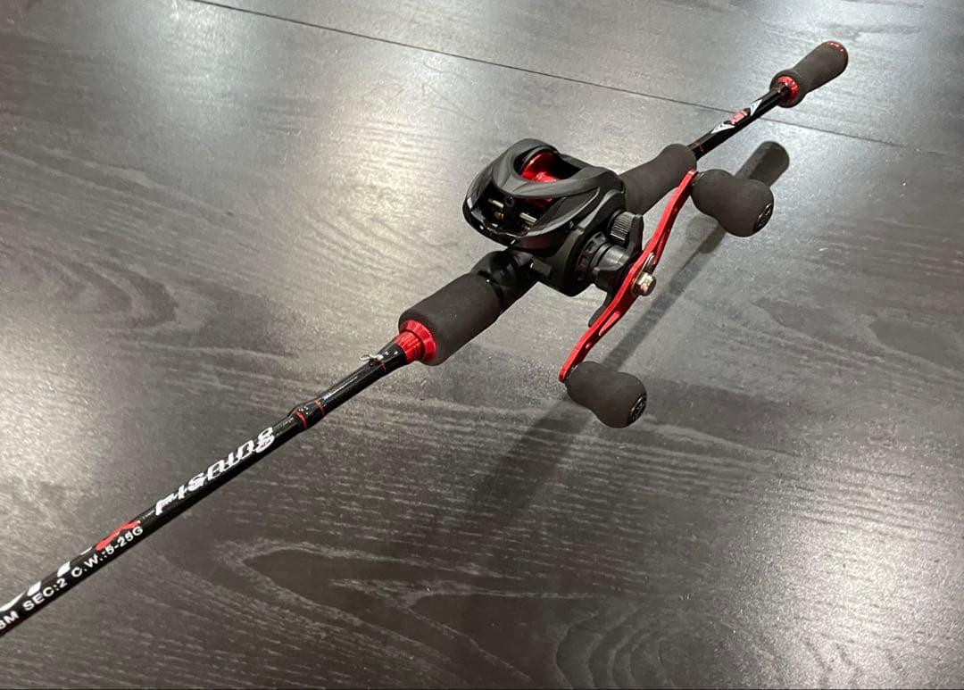 バス釣り2セット・ベイトロッド&リール・スピニングロッド&リール・ダブルライン付