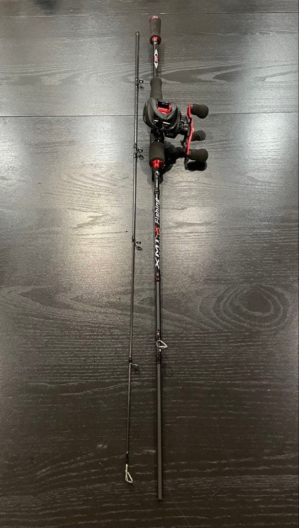 バス釣り2セット・ベイトロッド&リール・スピニングロッド&リール・ダブルライン付