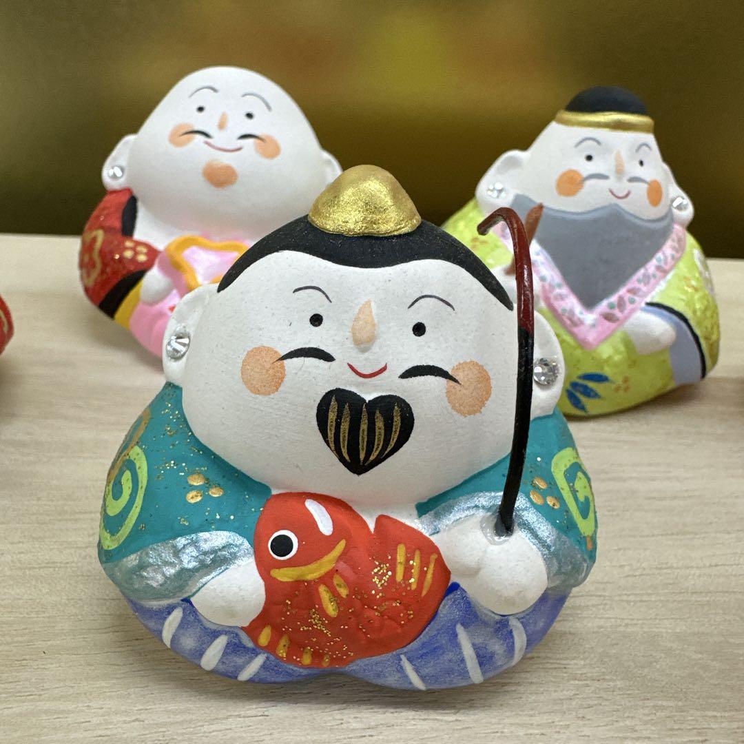 七福神の陶器置物セット 桐箱つき - メルカリ
