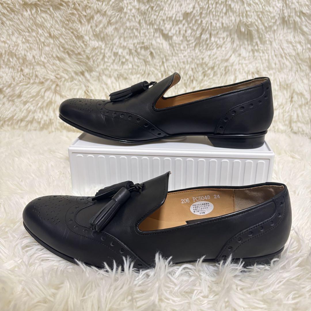 新到着 ✨美品✨chausser ローファー ウイングチップタッセルレザー 靴