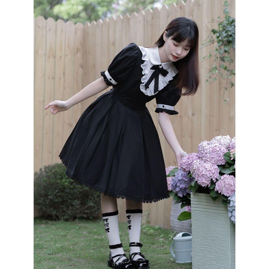 フリル襟半袖ワンピース ROJITA Dearmylove mars pium