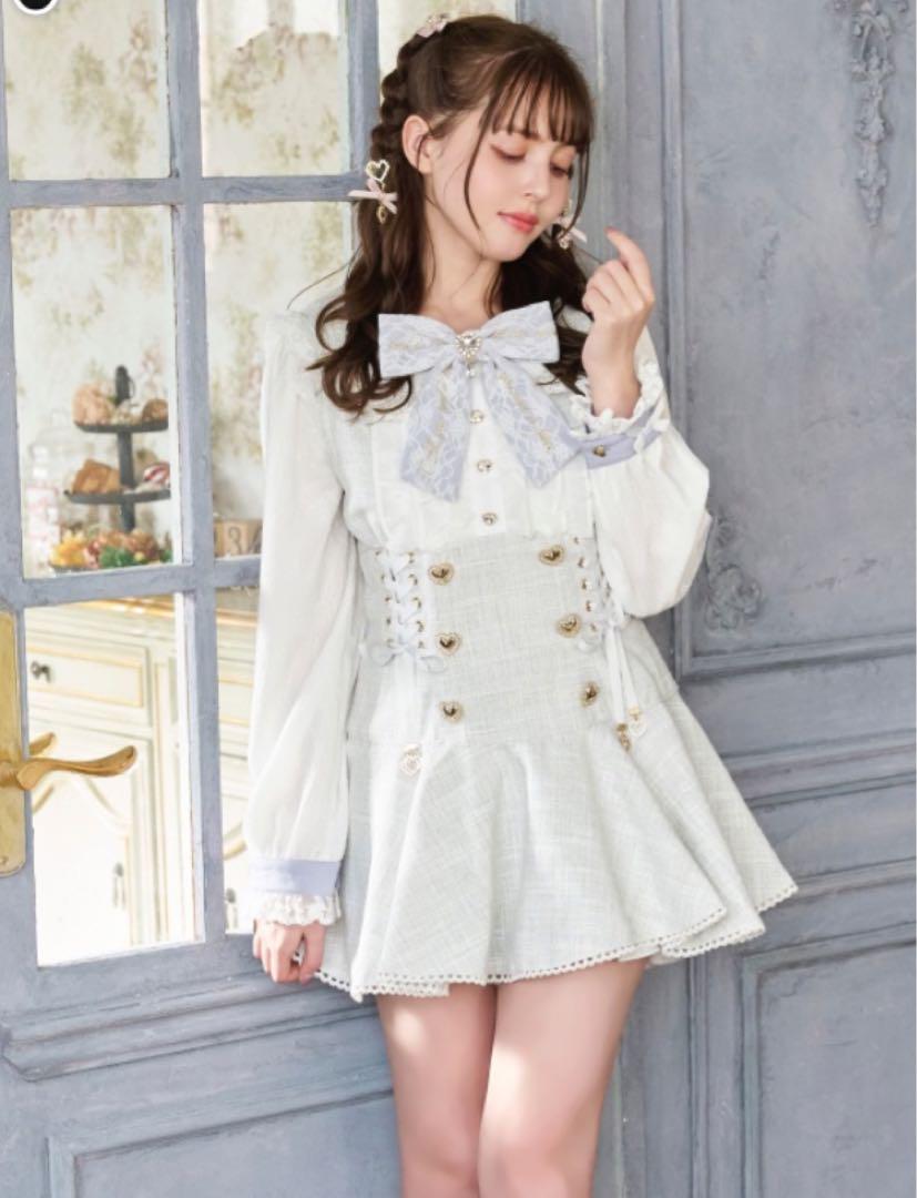 LIZLISA メッセージリボンツイードセットアップ