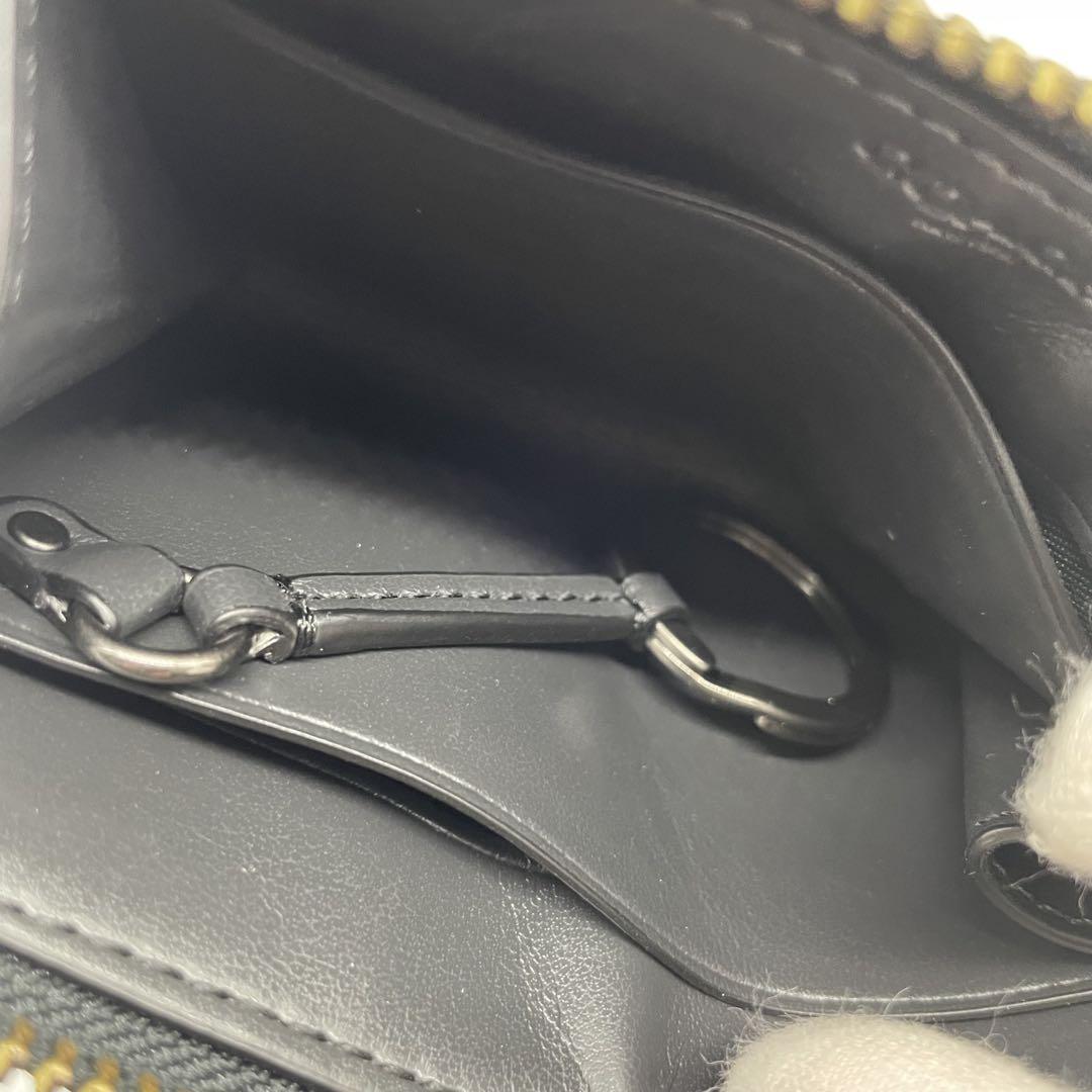 まつ様　COACH コインケース カード入れ付き キーリング レザーw1