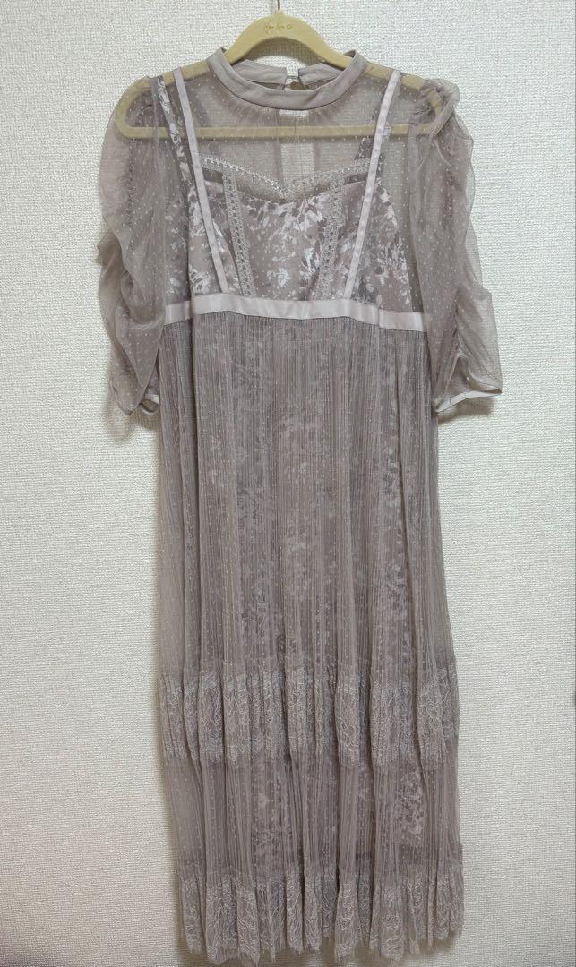 まつこ様herliptoFloral Lace Tule Sheer Dress