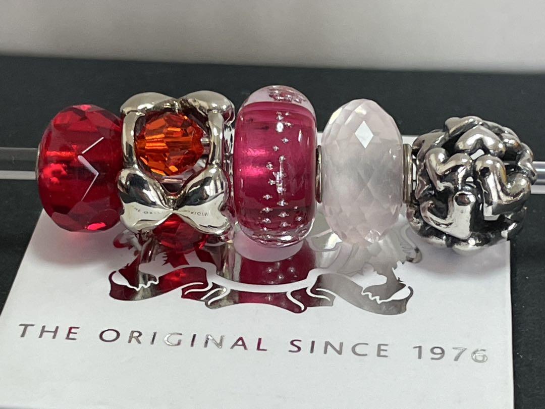 期間限定出品 trollbeads ピンク レッド系 5点セット アクセサリー