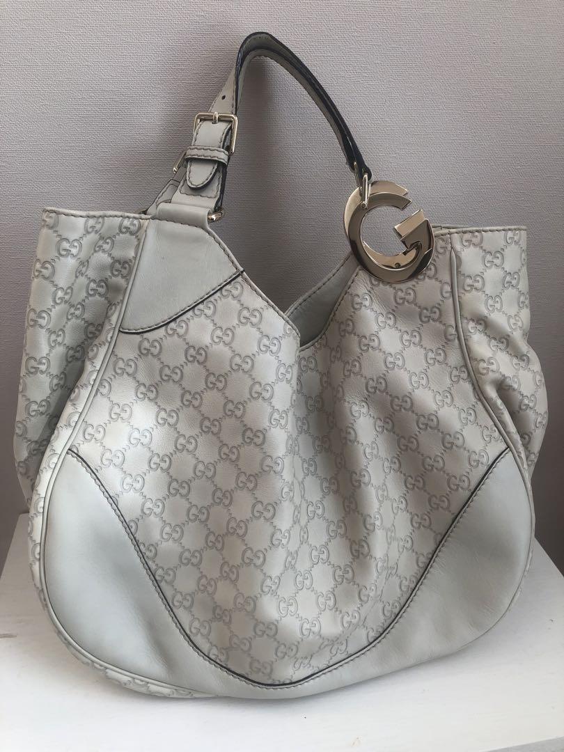 Gucci グッチ GGパターン ハンドバッグ ホワイト