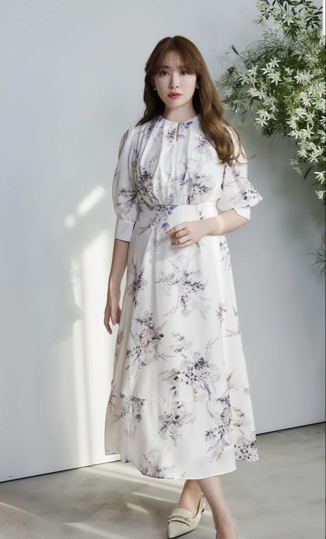 ワンピース French Bouquet Puff Sleeve Dress