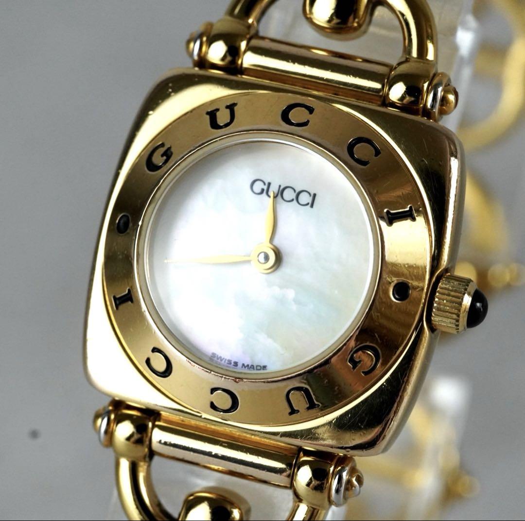 GUCCI グッチ ホースビット GP シェル レディース 腕時計 クォーツ