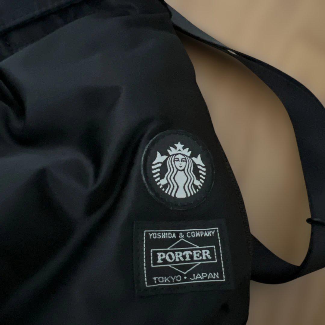 PORTER✖️スタバ　コーヒービーンシェイプ ２WAY ツールバッグ ブラック