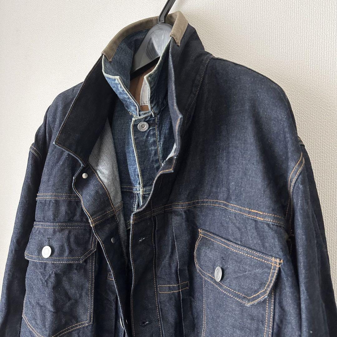 sacai 20SS レイヤードデニムジャケット sacai - 綾野剛着用 sacai 20SS レイヤードデニムジャケットの