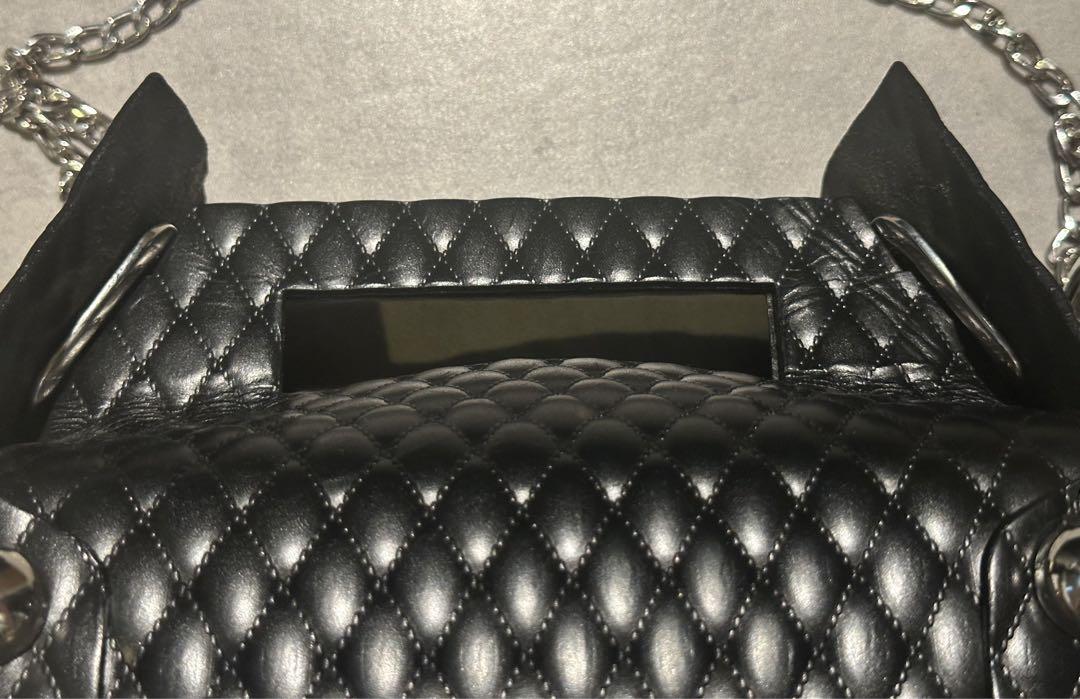 バッグ MASU 25ss LEATHER CAKE MINI BAG BLACK