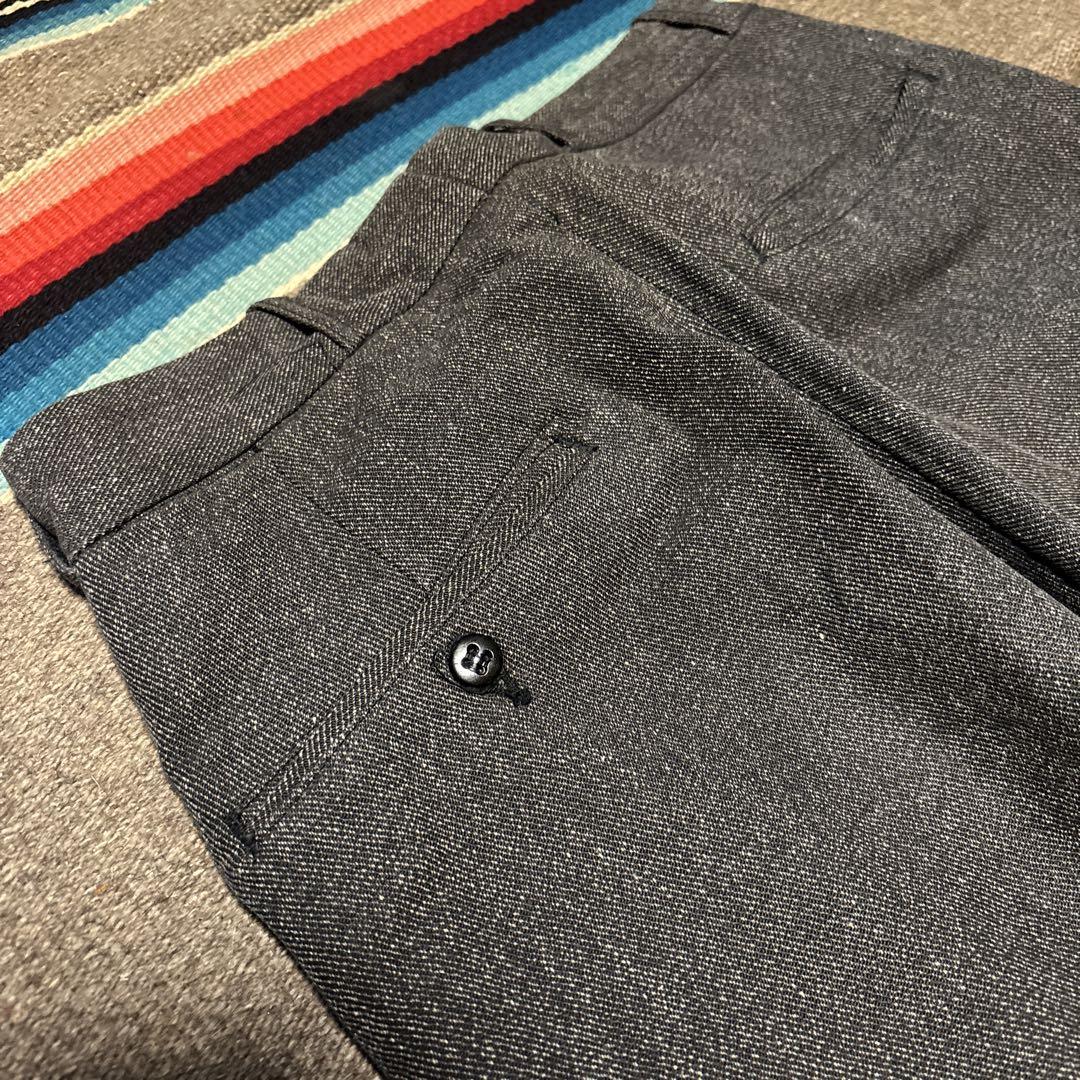 【超希少】アメリカ製50sブラックシャンブレーワークパンツ 40s 50s コバート 黒シャン ブラックシャンブレー ワークパンツ
