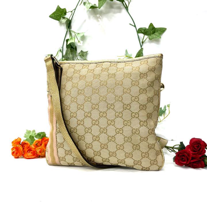 2022定番人気 ❤️ 美品 GUCCI キャンバス シェリー ショルダーバッグ 正規品 鑑定済み❤️ C5Q26-m63012224964 好評正規店